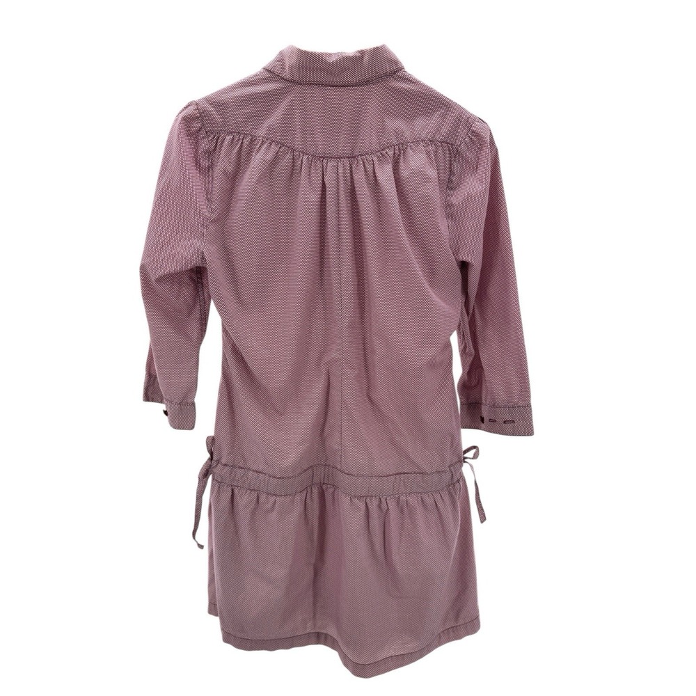Trovata Shirt Dress M Burgundy Mini Button Front Boho Preppy Cotton Casual - Picture 5 of 11